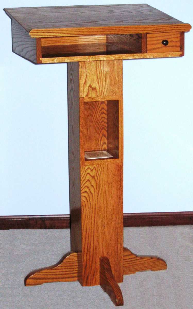 Wooden Church Pulpit Podium